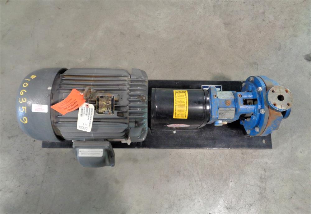 Peerless Pump Centrifugal Pump, Ductile Iron 1" x 1.5" - 8 with Motor